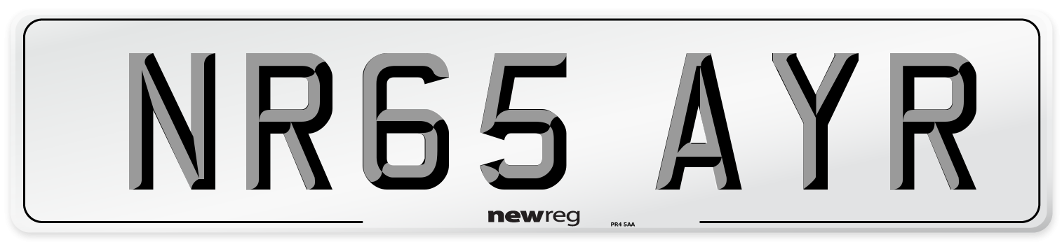 NR65 AYR Number Plate from New Reg